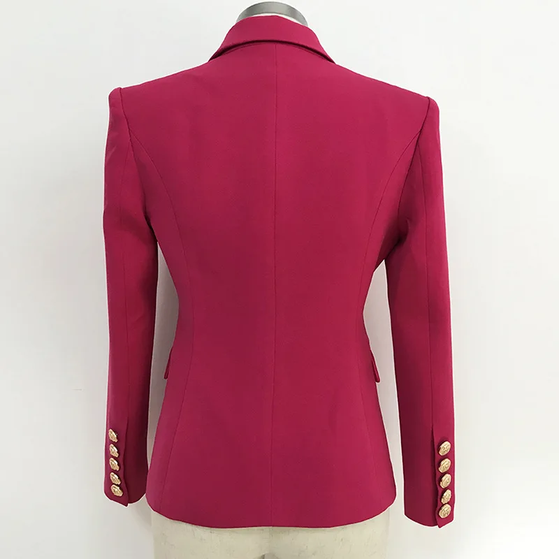 High Quality Newest Runway Designer Women's Jackets And Blazer Double Breasted Metal Button Office Lady Blazers Female Outwear