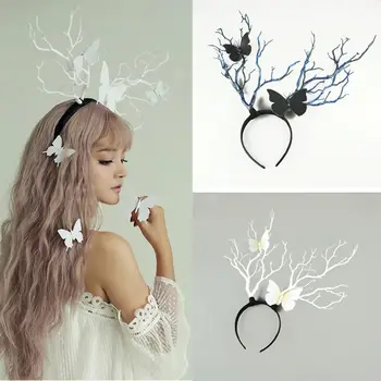 

Gothic Antler Headdress Deer Horn Tree Branches Headband Photo Props Jewelry