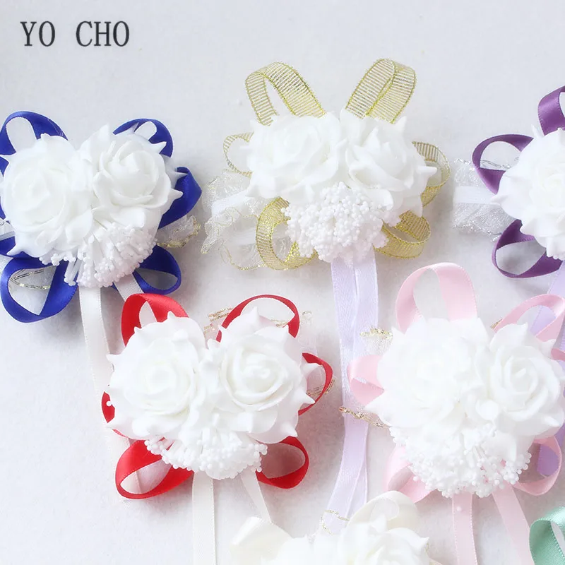 wrist corsage bracelet band bridesmaids flowers (108)
