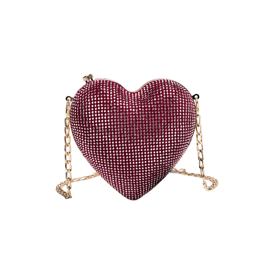 Женская летняя сумка с цепочкой в виде сердца и заклепками, сумки через плечо от известного бренда, роскошная женская сумка 7