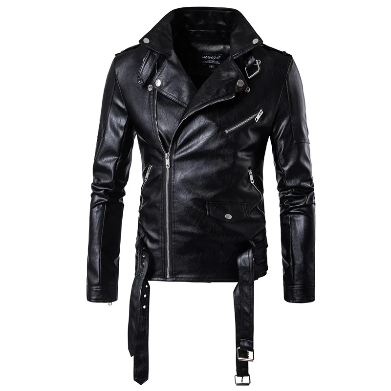 Env мужской st новая модная мужская куртка из искусственной кожи кожаная куртка для отдыха с отложным воротником мужские пальто размера плюс 5XL