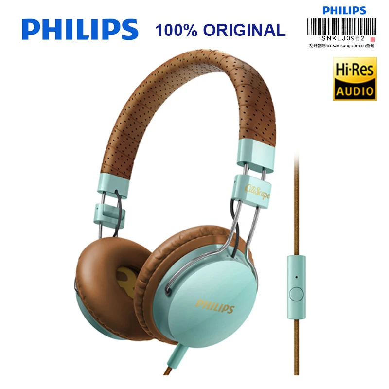

Philips Headphones SHL5505 3.5mm L-type Plug Computer Game Wire control Headset for Android Huawei GLAXY S8 Xiao Mi Free Gift