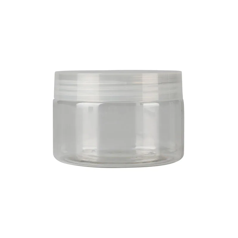 

24 x 250g Clear PET Jars Containers With Screw Plastic lids 250cc Empty Transparent Cream Cosmetic Packaging