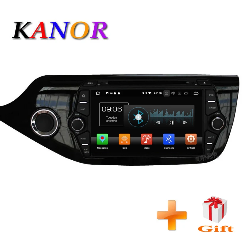 KANOR Android 8 0 IPS Octa core 4 32g font b Car b font Multimedia Player