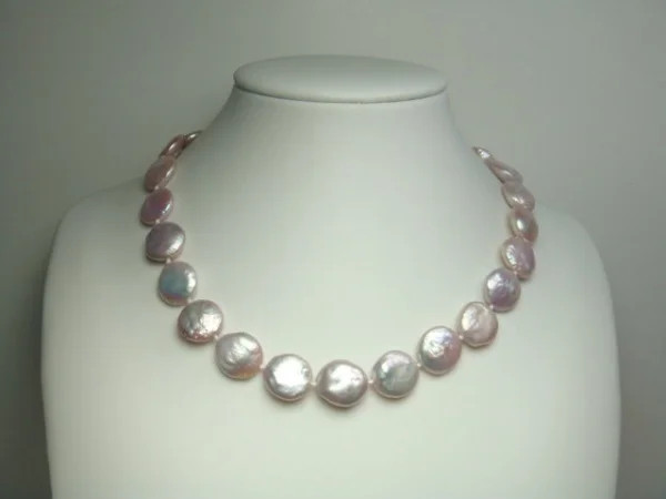 

2017 Hot Sale Promotion Collares Maxi Necklace Collier Coin Pearl Necklace - 16.5 Inches 14-14.5mm Freshwater Sterling Clasp