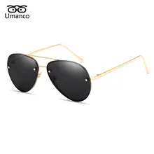 Umanco Стильные Солнцезащитные очки женские мужские винтажные Модные металлические солнцезащитные очки личность пилот, вождение очки зеркальные очки