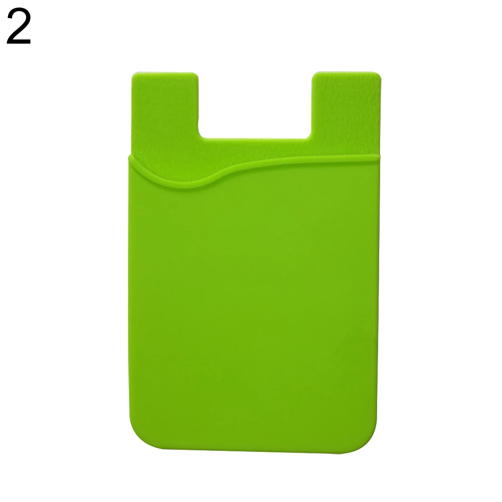 Умный силиконовый чехол-кошелек для мобильного телефона, держатель для карт, кредитный держатель для карт - Цвет: Зеленый