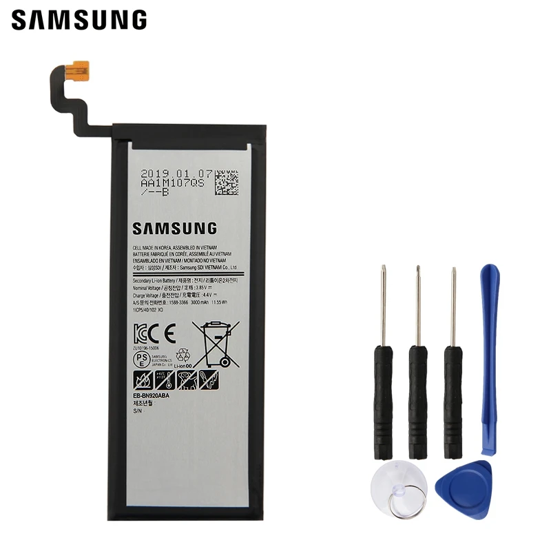 Samsung Original Replacement Phone Battery EB-BN920ABE For Samsung GALAXY Note 5 N9200 Note5 N920t N920c N9208 SM-N9208 3000mAh Samsung Original Replacement Phone Battery EB-BN920ABE For Samsung GALAXY Note 5 N9200 Note5 N920t N920c N9208 SM-N9208 3000mAh