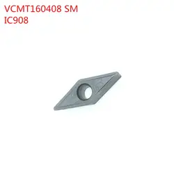 100 шт. внутренние инструменты токарные VCMT160408 SM IC908 твердосплавные пластины токарный станок Режущий инструмент с ЧПУ Инструменты Tokarnyy