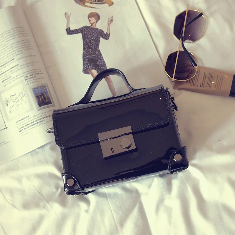 

Fashion pu leather ladies handbag pvc jelly mini crossbody shoulder bag messenger bag flap purse high quality