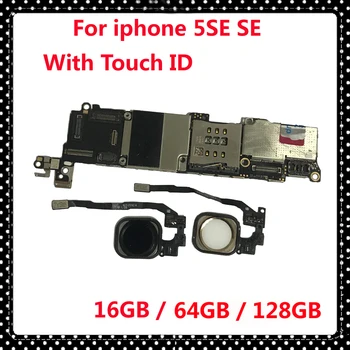 

Mobile Phone Circuits mainboard with / NO touch ID for iphone SE IOS logic board NO iCloud 16GB 32GB 64GB Original motherboard
