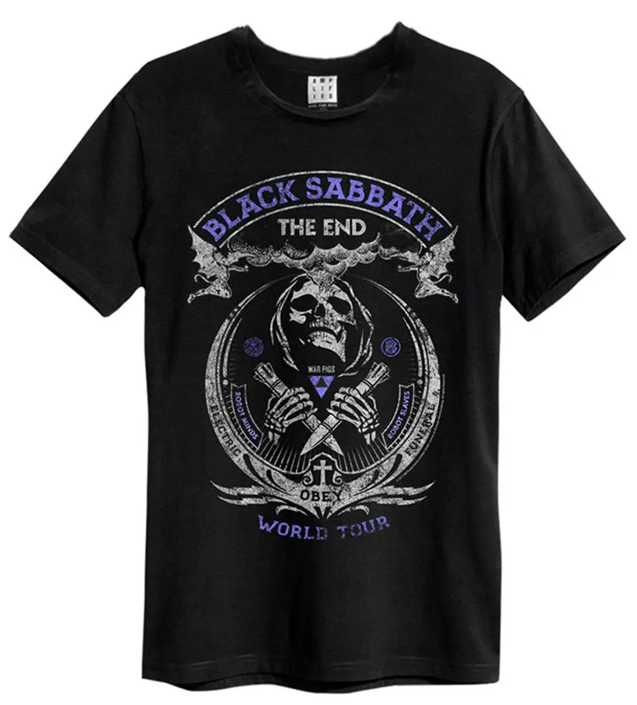 

Black Sabbath 'The End World Tour' (Black) T-Shirt - Amplified Clothing New Arrival Men'S Short