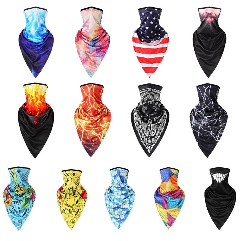 buy Outdoor Sport MTB Bike Bicycle Quick Dry Cycling Riding Head Scarf Triangle Towel Fishing Mask Windproof Collar Sunscreen Mask