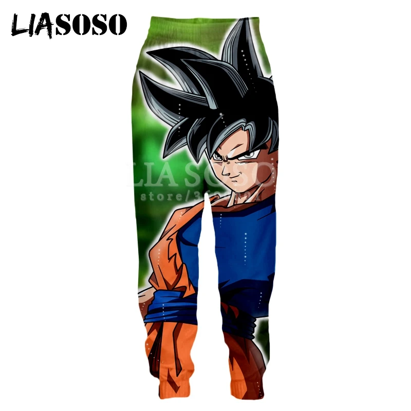 LIASOSO, 3d принт, мужские и женские спортивные штаны, хит, аниме, DBZ, Dragon Ball Z, Супер Saiyan Goku, повседневные тренировочные штаны, штаны для бега, X0975 - Цвет: 2