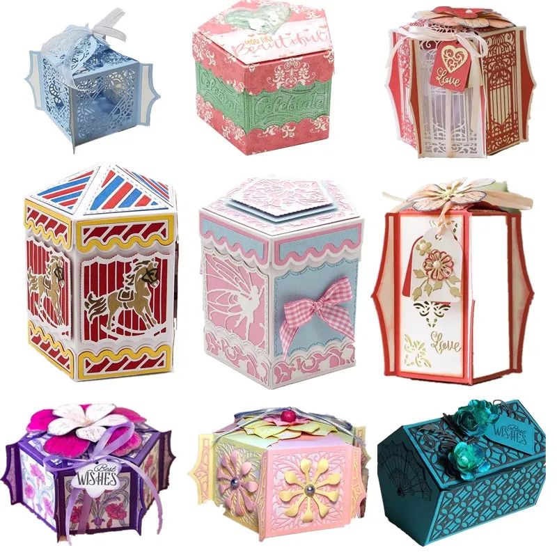 

3D Dimensional Box Frame Metal Cutting Dies Stencils For DIY Scrapbooking Decoration Embossing Supplier Handcraft Die Cut 2019