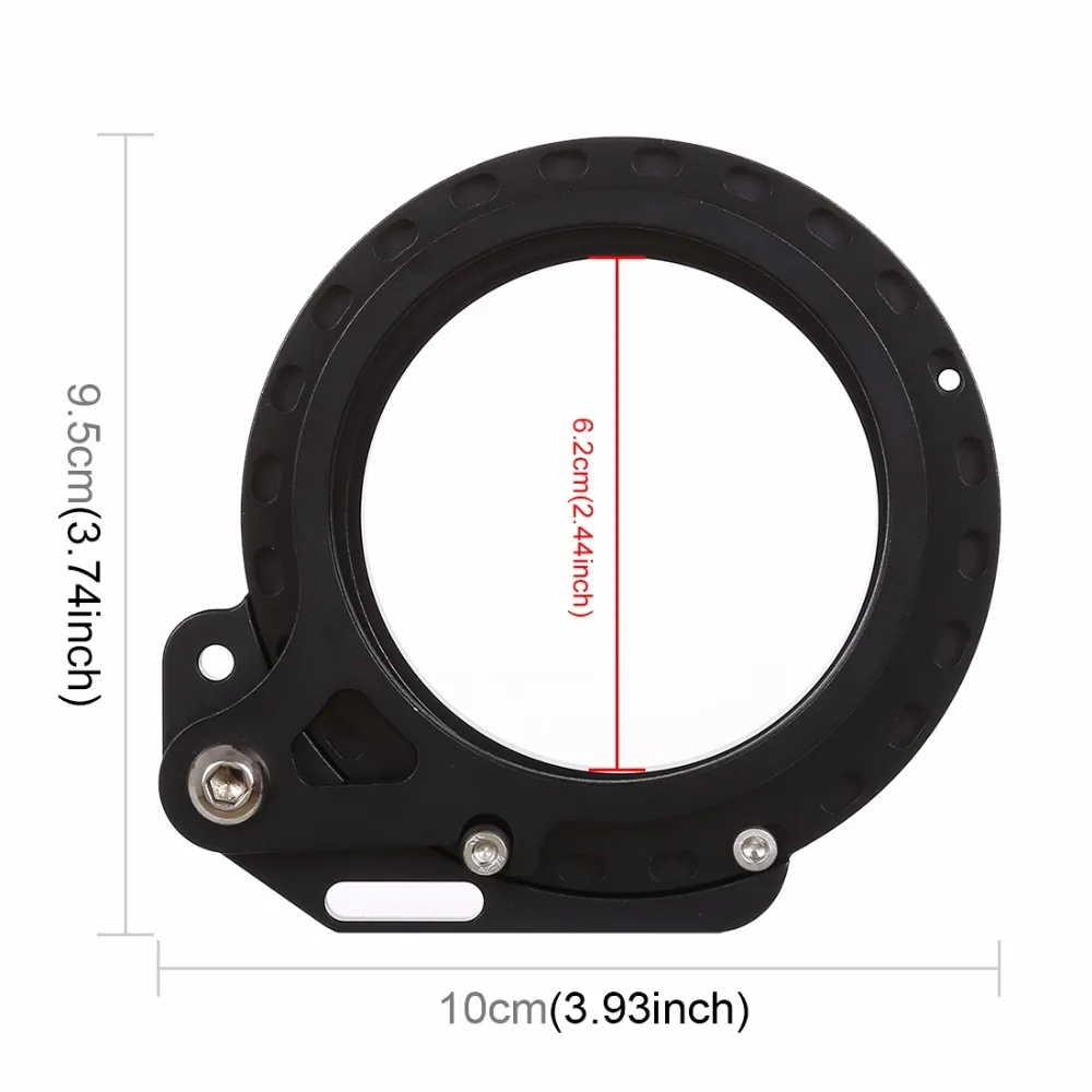 PULUZ алюминиевый сплав 67 мм до 62 мм Swing Wet-Lens Diopter адаптер крепление для DSLR подводный Дайвинг Корпус