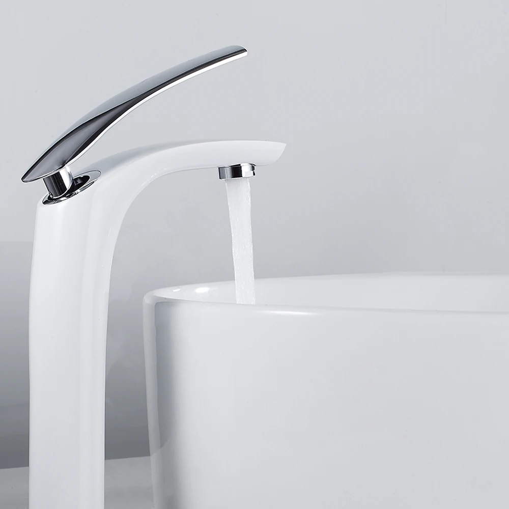 

Basin Faucet Single Holder Single Hole Mounted Sink Taps Cold and Hot Mixer for Bathroom Basin Tap