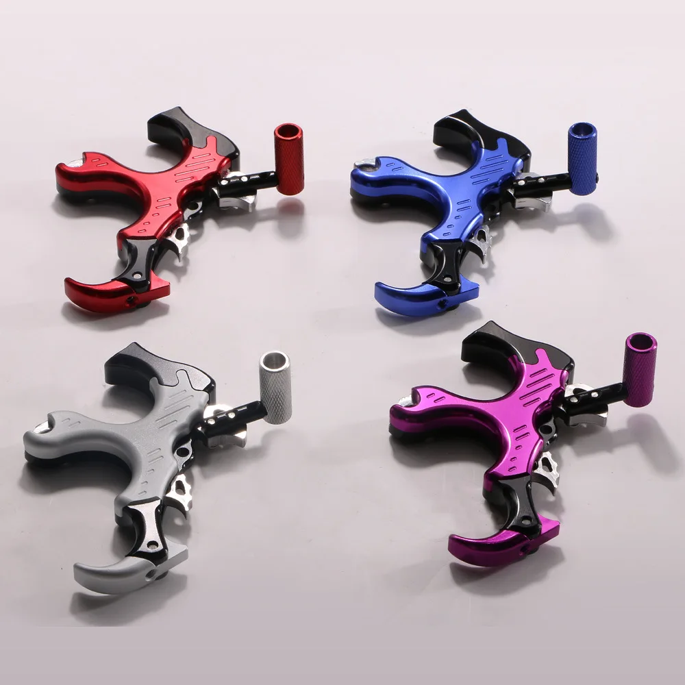 

1PCS Aluminum Alloy Archery Release Aid 3 Finger Trigger Caliper Bow Release Aid For Compound Bow Archery Accessories Shooting
