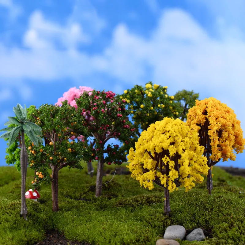 

Miniature, Zakka Artificial Mini Tree Micro Small World Landscaping Decoration DIY Accessories Plastic Craft