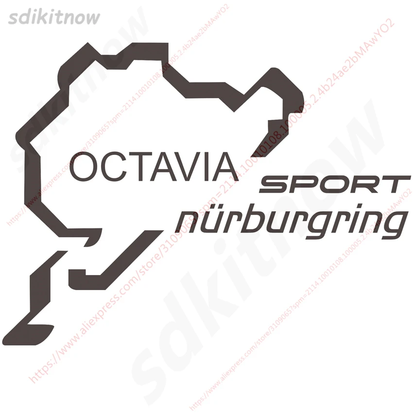15 см Nurburgring Спорт Гонки окна дверь кузов ПВХ наклейка автомобиль Стайлинг для Skoda