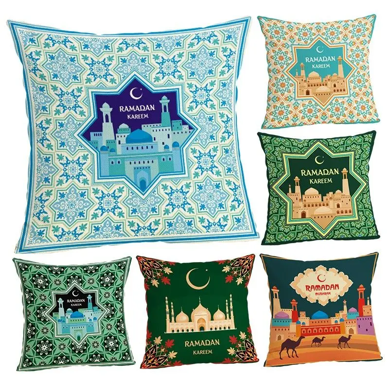 

Islam Muslim Lesser Bairam New Style Ramadan Series Pillow Case Sofa Cushion Soft Pillow Cover Cushion Cover Bedding Pillows