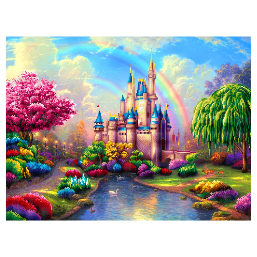 

DIY Diamond Painting Castle scenery Diamond embroidery Fantasy wonderland scenery Diamond Mosaic Cross Stitch full home decor