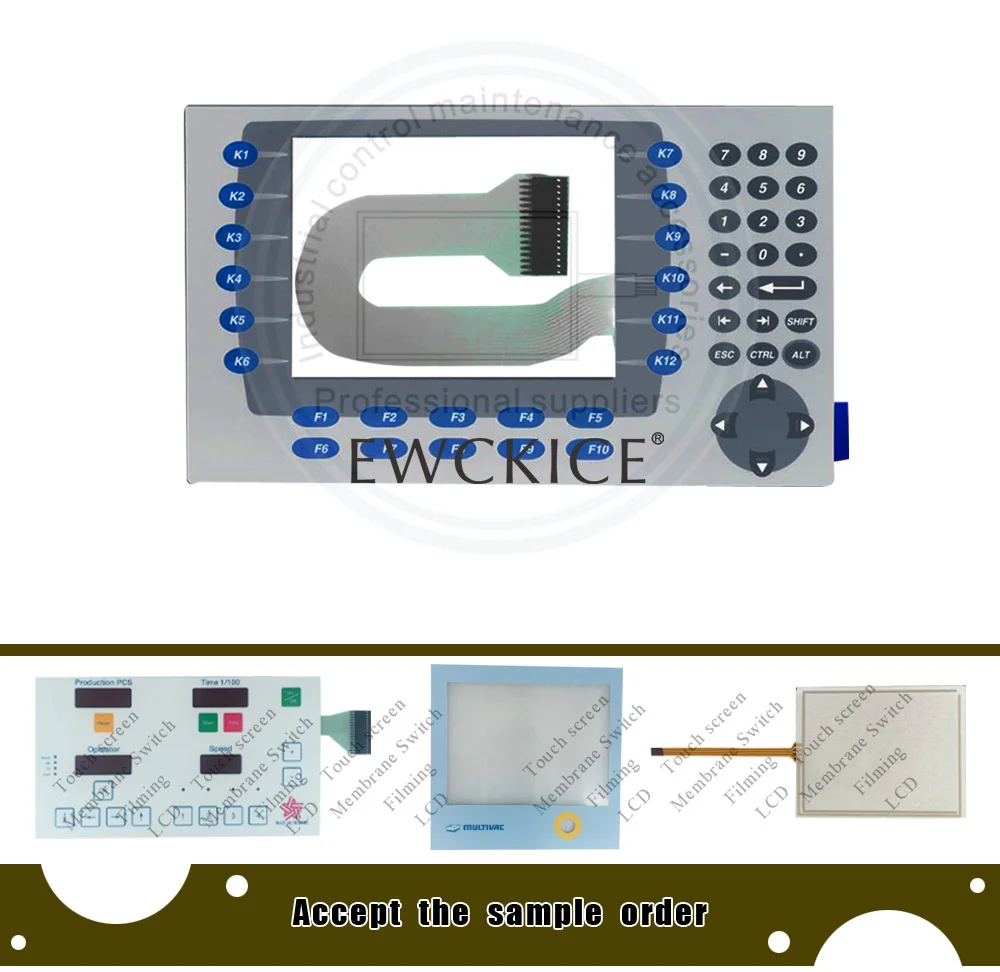 Новый PanelView Plus 700 2711P-B7C4D6 2711P-B7C4D8 2711P-RGB7P HMI plc Мембранная клавиатура Клавиатура