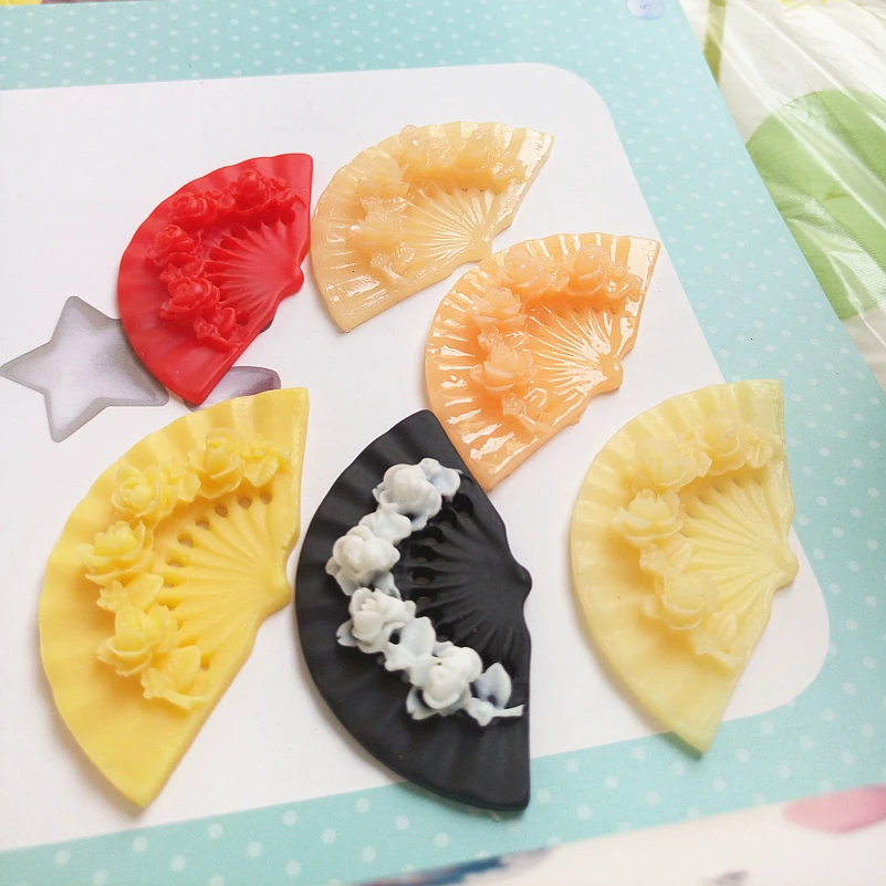 resin flatback cabochon fan