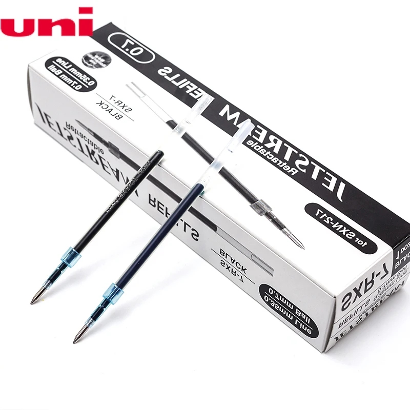 12 개/몫 미쓰비시 Uni SXR-7 Jetstream 시리즈 부드러운 볼펜 리필 0.7mm SXN-217 젤 펜
