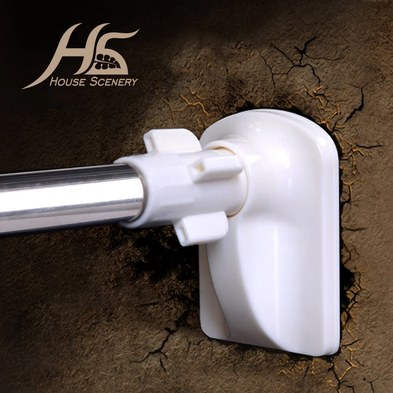 House Scenery Shower Curtain Poles Stainless Steel Clothesline Pole