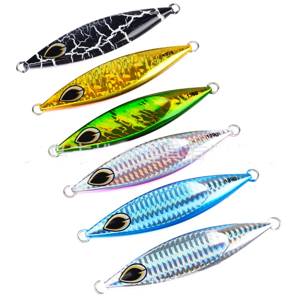 

5PCS Slow Jig Fishing Deep Sea Ocean Boat Rock Beach Metal Jigging Jigbait Spoon Lure baits 130g/11cm