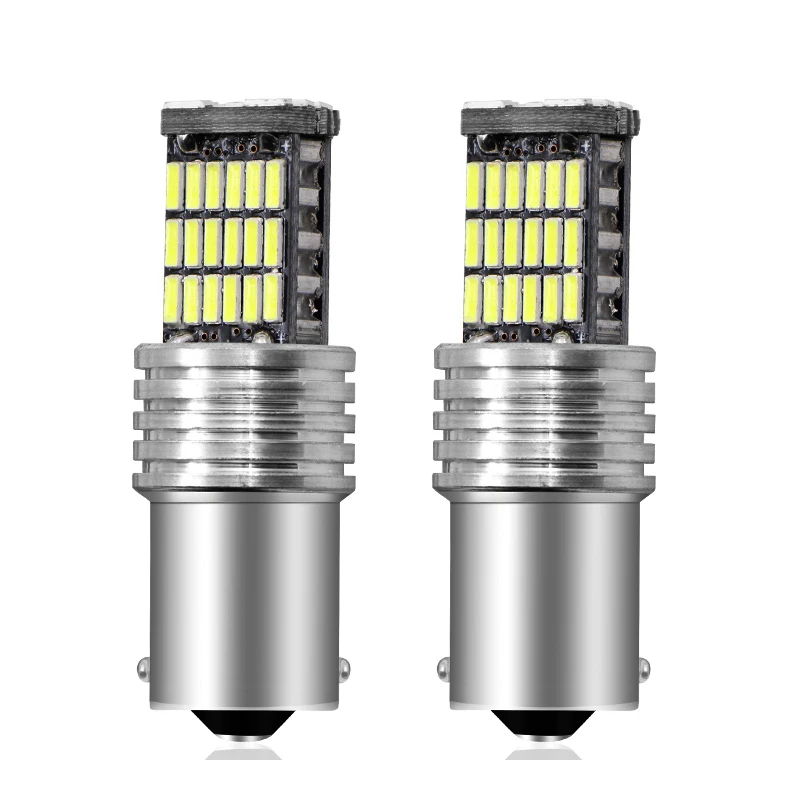1 шт. x 2 1156 BA15S P21W W16W 45SMD 4014 светодиодный CANBUS без ошибок автомобильная задняя лампа