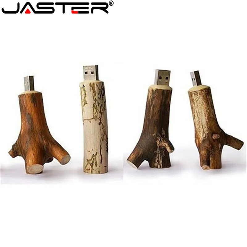 JASTER USB 2,0 натуральная деревянная ветвь USB флеш-накопитель деревянная Флешка 4 ГБ 8 ГБ 16 ГБ 32 ГБ 64 Гб карта памяти usb креативный подарок