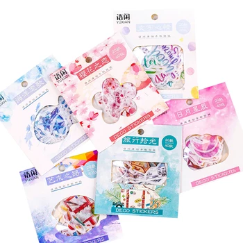 

40pcs/pack Yuxian College Wind Series Sticker Pack Diary Stationery Stickers Children Diary Sticky
