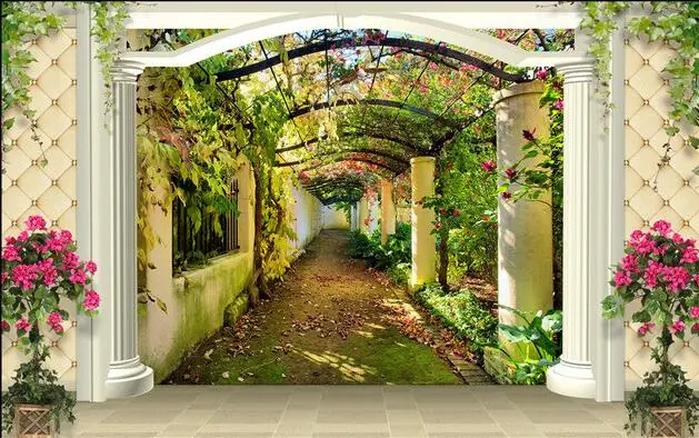 3d壁紙カスタム写真壁画ヨーロッパスタイル公園の花風景3d壁壁画の壁紙ロールでルーム家の装飾 3d壁紙カスタム写真壁画ヨーロッパスタイル公園の花風景3d壁壁画の壁紙ロールでルーム家の装飾