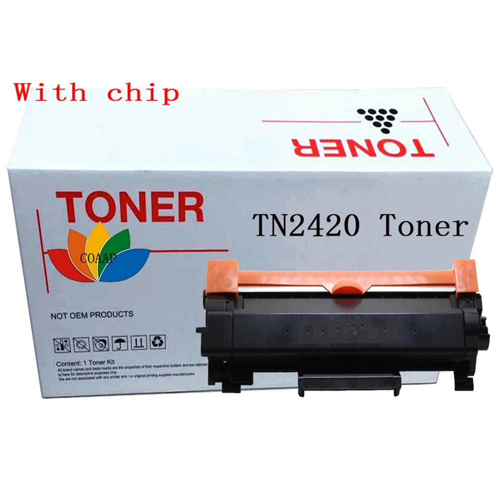 1x Compatible TN2420 Toner Cartridge for Brother DCP L2510D L2530DW L2537DW, MFC L2730DW L2750DW L2710DW,HL L2375DW With Chip