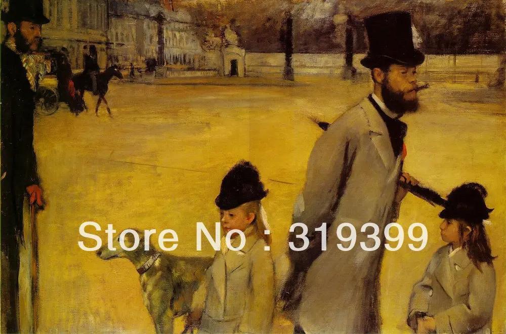 

Oil Painting Reproduction on Linen Canvas,Place de la Concorde by edgar degas,Free DHL Shipping,handmade,Museum Quality
