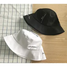 Черная и белая шляпа рыбака летняя Солнцезащитная уличная тканевая шляпа Повседневная дикая шляпа рыбака