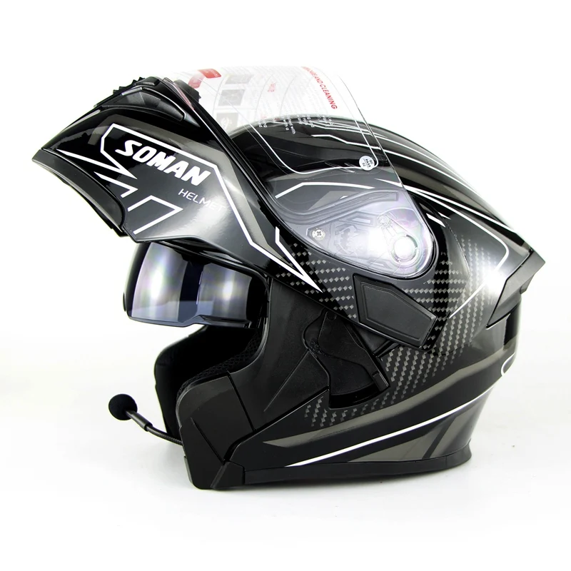 RAON Motorcycle collision modular helmet ECE certification full face racing motorcycle helmet with anti-fog mirror adult men and women M,L,XL