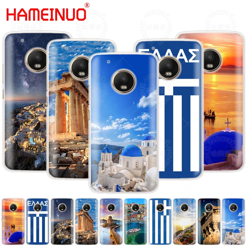 

HAMEINUO Ancient Flag of Greece Scenery case phone cover For Motorola Moto X4 C G6 G5 G5S G4 Z2 Z3 PLAY PLUS