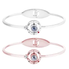 20 шт. 100 языков я люблю вас браслеты-талисманы из нержавеющей стали подарок на день святого валентина ее король его кулон в виде Королевы Ювелирные изделия