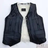Man plus Genuine Leather Male Long Wool Fur Vest Thermal Sheepskin Waistcoat Cotto The Elderly Cashmere Sweater Vest,