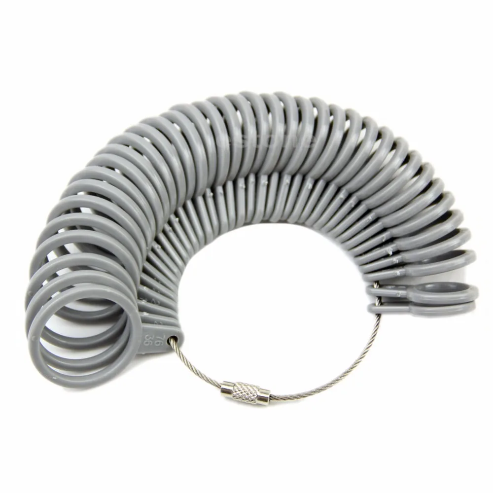 

Finger Ring Sizer Measure Gauge Size Basic Jewelry Tool Plastic Measurement T15