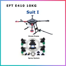 EFT 4 Axis 10KG/10L spraying gimbal system Folding Quadcopter Spray pump Agriculture drone