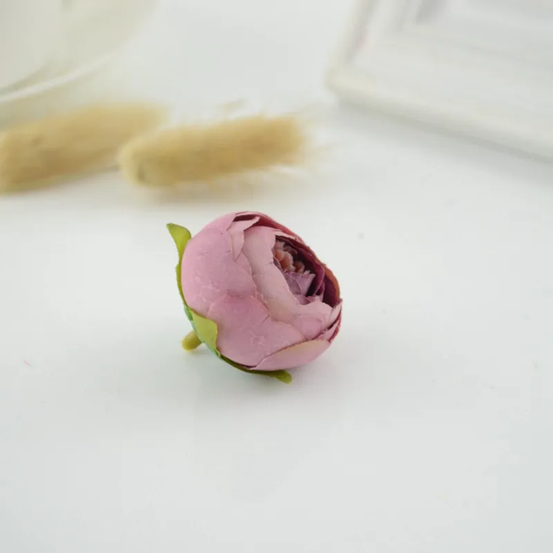 3 шт. дешевые шелковые маленькие чайные бутоны розы цветок настенные декоративные цветы венки Скрапбукинг diy подарки коробка для конфет искусственные цветы - Цвет: Color 7