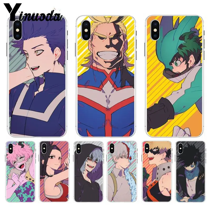Yinuoda my hero Academy Ультратонкий чехол для телефона с рисунком из мультфильма iPhone 8 7 6 S