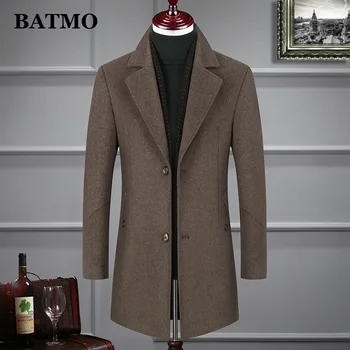 

BATMO 2019 new arrival&winter autumn high quality wool trench coat men,men's wool jackets ,plus-size M-5XL 1828