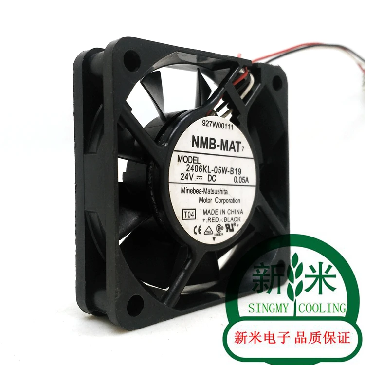 Б/у NMB MAT 2406KL 05W B19 6015 24V 0.05A 6 см 3 линейный Частотный охлаждающий вентилятор| |