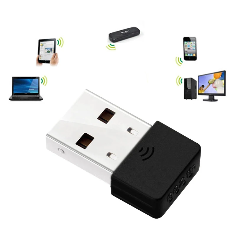 

Mini USB 150Mbps Wifi Wireless Adapter 802.11 b / g / n LAN Dongle for Win 10 8 7 Mac EM88