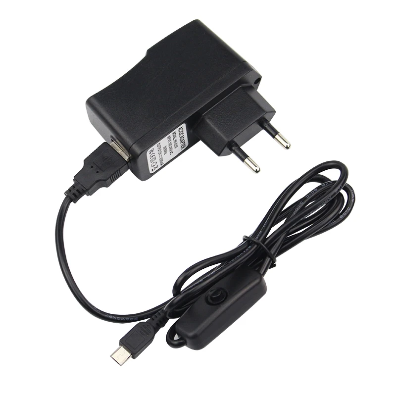 For Raspberry Pi 3 Model B+ 5V 2.5A Power Charger Adapter Supply Micro USB Charging Cable with Switch for Raspberry Pi 3 2 
